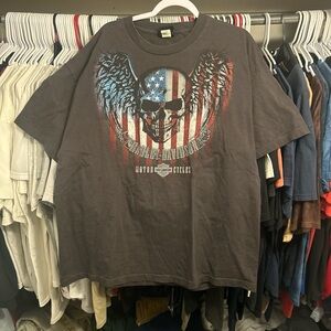 Harley-Davidson Men's Dark Gray Skull Graphic Tee